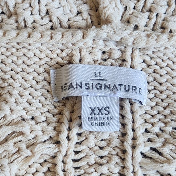 L.L. Bean Hooded Cable Knit Fisherman's Cardigan Sweater - Picture 3 of 8